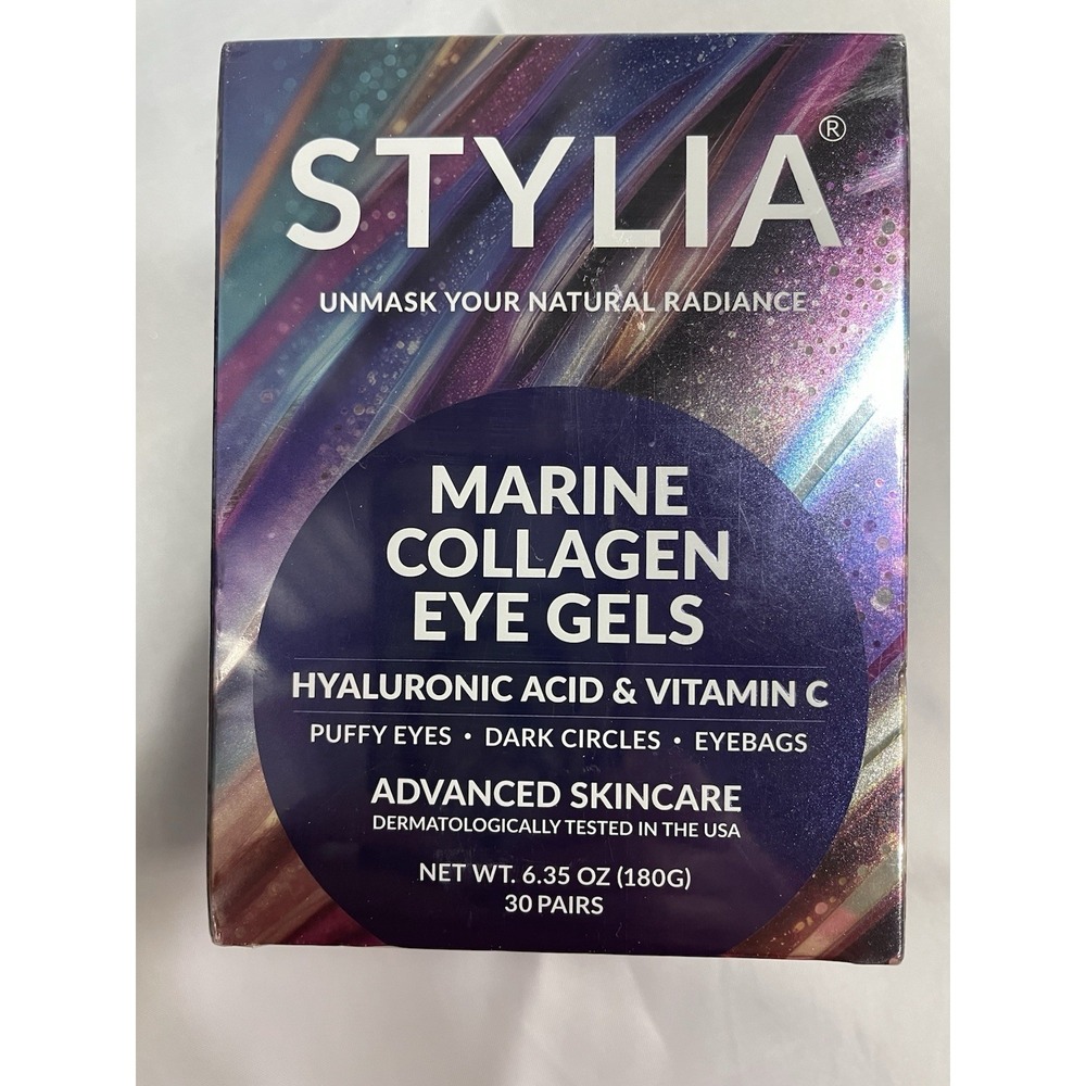 Stylia Marine Collagen Under Eye Gels Hyaluronic Acid & Vitamin C - 30 pairs